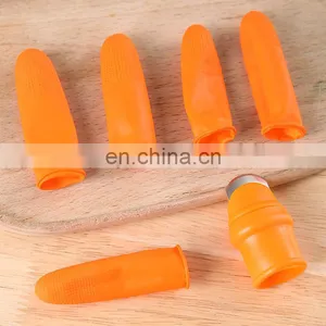 Finger Protector Silicone Thumb Knife Protector Gears Cutting Vegetable Harvesting Knife Pinching Plant Blade Scissors Gloves thumbnail-3