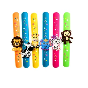 Forest Animal Theme Party Kids Slap Bracelets Silicone Wristbands and Rings thumbnail-1