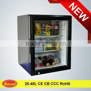 Noiseless Absorption 12V 24V 220V Glass Door Refrigerator With CB CE CCC thumbnail-1