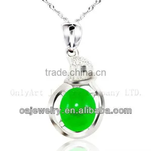 Wholesale 925 Sterling Silver Wedding Jewelry Hot Sell Emerald Jade thumbnail-1