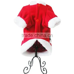 Red Christmas Clothes With Hat for Pet Dog Wear Dog Clothes thumbnail-3