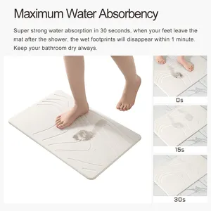 Diatomaceous Earth Shower Mat Non-Slip Super Absorbent Quick Drying Bathroom Diatomite Stone Floor Mat thumbnail-2