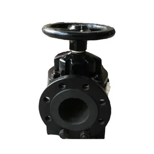 6'' PTFE Lined Cast Steel WCB Body Flange Corrosion Resistant Acid and Alkali Resistant Type Diaphragm Valve thumbnail-3