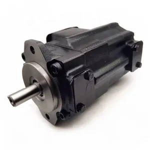 T6CC Industrial Hydraulic Vane Oil Pump T6CC-010003-1R00C100 Fixed Displacement Double Vane Pump With Keyed Shaft T6 Rotation:CW thumbnail-1