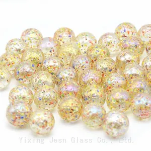 Wholesale Glass Beads Marbles 16mm 25mm Colorful Glass Beads Fishbowl Decorative Beads Craft Ball thumbnail-3