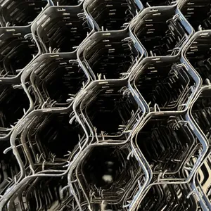 Manufacturer's Cost-Effective Low Carbon Steel Hexsteel Plain Weave Turtle Wire Mesh for Hot Floors Cut Weld for Foundry thumbnail-2