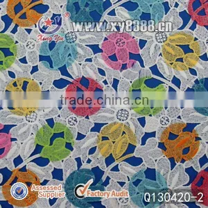 Flower Printed Lace Fabric Embroidery Venice Lace thumbnail-1