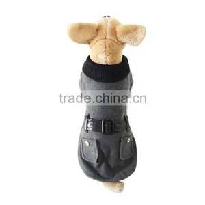 British Style Wasp-waisted Woolen Cloth Dog Coat Fit for Spring Autumn and Winter thumbnail-5
