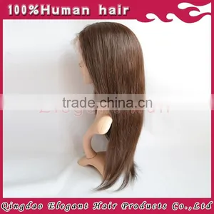 AAAAA Grade Natural Hair Line Glueless Peruvian Remy Hair Full Lace Silky Straight Human Hair Wig thumbnail-3