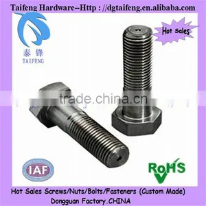 M12 Partial Thread Stud Bolts With Nickel Plated thumbnail-1
