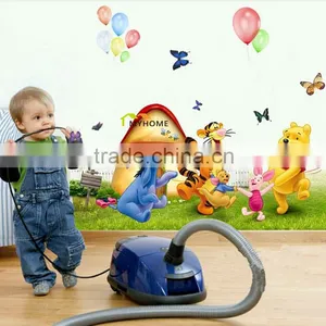 Larger (2pcs/Set) Children's Wall Decal Cute Winnie the Pooh Wall Stickers For Kids Rooms thumbnail-1