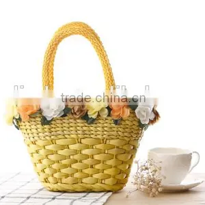 Fashion Girl's Beige Paper Straw Craft Bag thumbnail-3