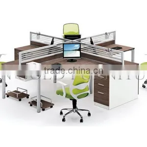 Modern 4 Person Cross Workstation,cross Steel Frame Office Partition ( SZ-WS006) thumbnail-5