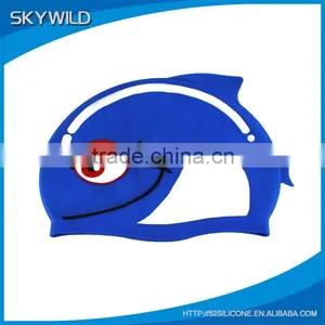 Carton Swim Cap Amazon Hot Selling Funny Silicone Swim Cap For Kid, Summer Diving Promotional Swimming Cap thumbnail-1