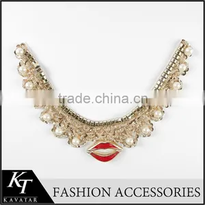 Design Fake Neckline /Pearl Collar/neckline Applique for Woman Suit thumbnail-1