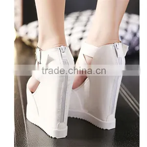 Nude Women 2015new Model Ladies Fancy Girls Wedge Sandals thumbnail-4