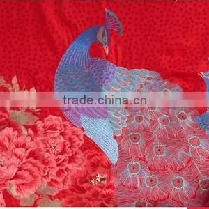 Chinese Element Embroidery Jacquard Red Bedding Set for Wedding thumbnail-2