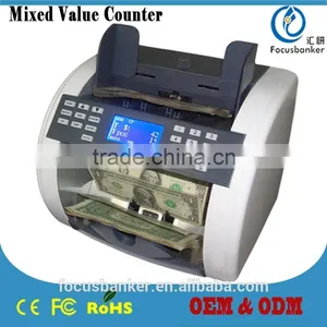 Currency Counter/Money Counter/Bill Counter With UV,MG/MT,IR Fake Notes Detection for Euro(EUR) & Romanian Leu (ROL) thumbnail-1