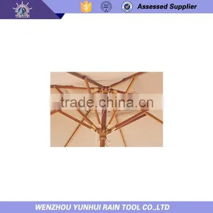 Grass Usage Olefin Fabric Hotel Wooden Big Parasol thumbnail-3