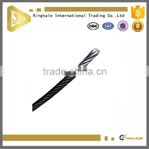 6.0mm Black PVC Coated Steel Cable With Loop and Swaged Fittings thumbnail-4