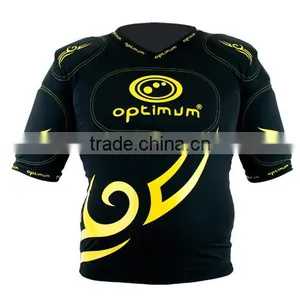 Custom Rugby Protection Padded Top Short American Football Pro Combat Compression Gear Padded Protection Wear thumbnail-1