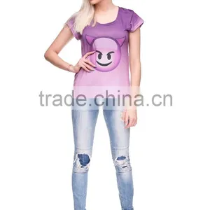 OEM New Arrived 3D Print Latest Custom T Shirt Designs for Girls China Suppliers thumbnail-6