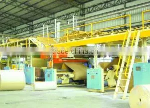 Hydraulic Roller Stand Corrugated Paper 2 Ply Cardboard Making Line thumbnail-3