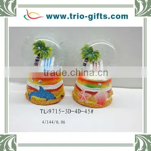 The Latest of Resin Water Ball With Palm Tree thumbnail-1