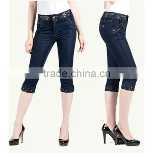 2015 New Fashion Ladies Denim Capri DS130061 thumbnail-1