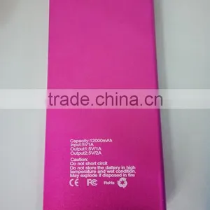 Hot New Product for 2015 Super Thin 12000mA Portable Power Bank thumbnail-2