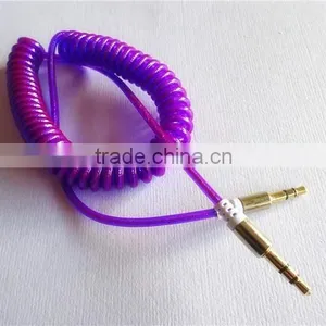 Fashion Audio/DC3.5MM Transparent Spiral Gold-plated Cable thumbnail-5