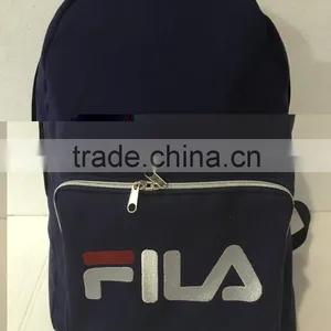 2# Newest Design Big Capacity Cotton Fabric Backpack With Embroidery Logo thumbnail-4