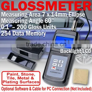 Handheld Digital Gloss Meter 60 Degree Tile Floor Metal Surface 0.1 ~ 200 w thumbnail-2