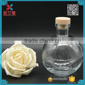 Big Capability Spherical Shape 280ml Aroma Diffuser Glass Bottle With Cork Supplier's Choice thumbnail-1
