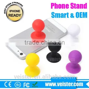 Universal Super Cute Mini Shaped Silicone Rubber Cuction Cup Smart Phone Cellphone Stand Holder Mount for Apple IPhone 6 thumbnail-1
