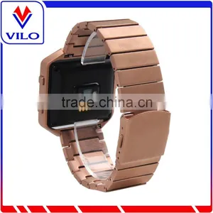 Stainless Steel Bracelet Strap Bands With Metal Frame Housing for Fitbit Blaze Smart Fitness Watch thumbnail-2
