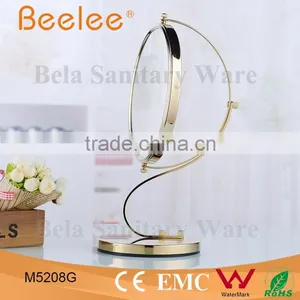 Fashionable Golden Mirror 8 Inch Round Desktop Makeup Mirror thumbnail-3