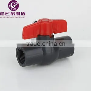 GLD Water Shut Off PVC 2" x 2" Slip Ends Two Way Full Ports Plastic Ball Valve Plumbing Supply Waste Treatment Irrigation thumbnail-1