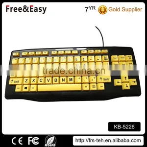 Waterproof Color With Large Keys Plug and Play Children Wired Keyboard thumbnail-3