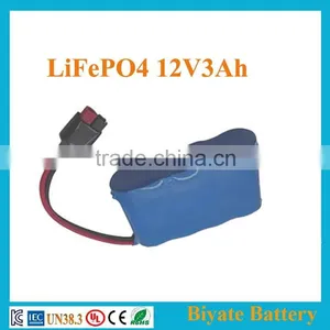 Hot Selling Rechargeable 12v3Ah LiFePO4 Battery Pack With PCM Protection for Toy thumbnail-3