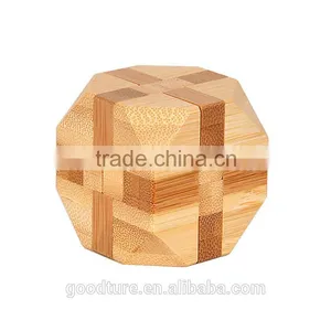 2015 Hot Sale Bamboo IQ Intelligent Puzzle Magic Puzzle Kongming Lock Brain Teaser Model Number GAD1128 thumbnail-1
