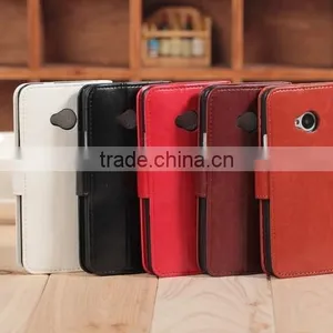 High Quality PU Card Slot Leather Case For HTC One M7 thumbnail-3