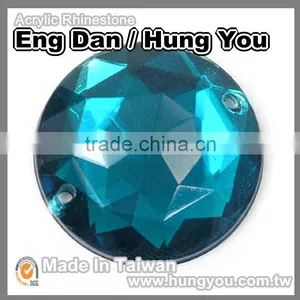 Round Synthetic Gemstone Jewelry With 2 Holes thumbnail-3