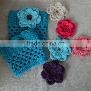 Varies Colors Flower Crochet Patterns for Knitted Leg Warmers thumbnail-5