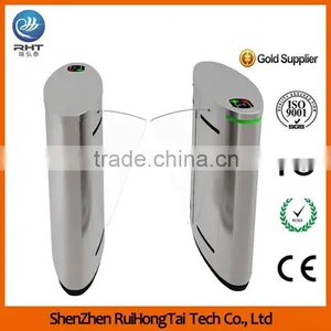 Pedestrian Traffic Flap Barrier Gate Flap Turnstile Baffle Gate Acrylic Entrance Gate Design thumbnail-1