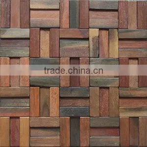 HMK7 European Style Wood Mosaic Artwork Wall Tile thumbnail-1