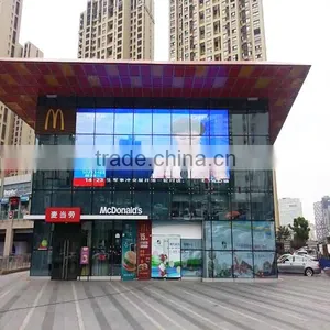 Outdoor Led Display Screen Billboard , P10 Glass Transparent Led Display for Retail Store Digital Video Screen thumbnail-1