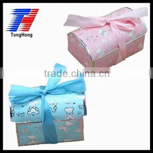 Pink and Blue Paper Printing Box for Cakes or Candy thumbnail-1