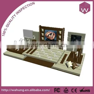 Fancy Golden Swatch Display Stand & Cabinet Wooden Watch Display Counter Wholesale thumbnail-1