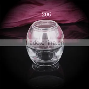 High End 20g Pink Glass Cream Jar thumbnail-1